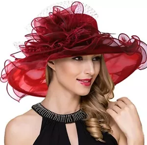 Women's Church Derby Dress, Bridal Cap British Tea Party Wedding Hat 12 COLORS - Picture 1 of 23