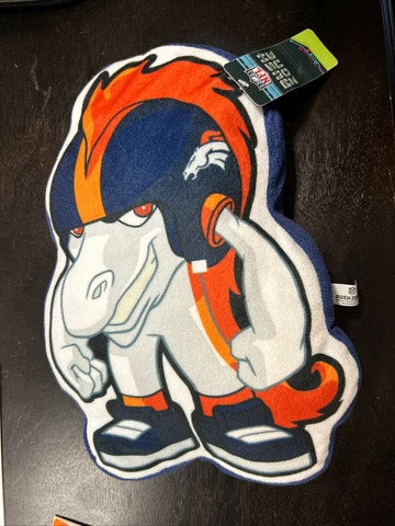 NFL Rush Zone Denver Broncos 8”x12”x2” Plush Mascot Stuffed Toy Nickelodeon Tags Cover