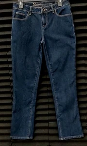 Natural Reflections women straight  jeans warm inside size 4 stretch dark wash - Picture 1 of 16