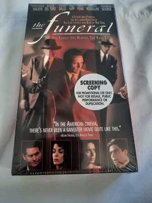 The Funeral (VHS, 1998) Christopher Walken SEALED NEW SCREENING COPY - Image 1 of 4