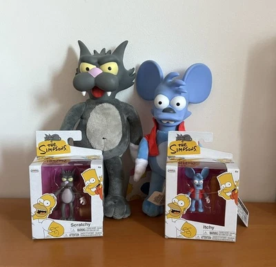 Jakks Pacific The Simpsons Itchy & Scratchy Plush & Figurines - Set Of 4 - Image 1 of 4