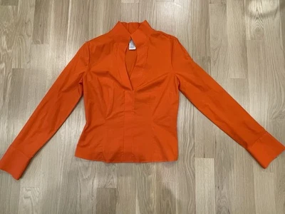 Camisa para mujer NaraCamicie roja naranja cremallera lateral exquisitamente cosida hecha en Italia usada en excelente estado Foto 1 de 4