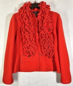 Per Se Women Wool Jacket and Scarf Orange Size 18 100% Wool Preppy Retail $695 - Picture 1 of 10