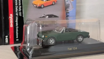 Coche modelo diecast verde Fiat 124 KYOSHO 1/64 de/Japón Foto 1 de 4