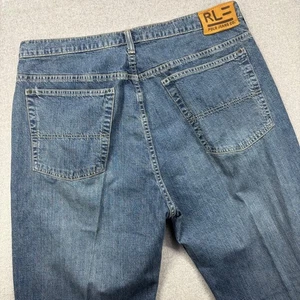 Vintage Y2K Ralph Lauren Polo Jeans Langley Jeans Mens 36x32 Wide Leg Straight - Picture 1 of 13