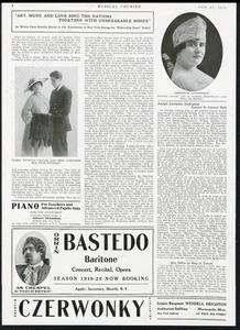 1919 Ivor Novello Clara Novello Davies foto y entrevista artículo impreso vintage - Imagen 1 de 7