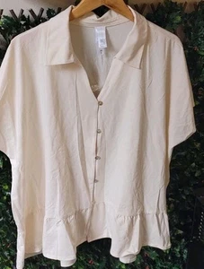 Marla Wynne 95% Baumwolle Top, neu etwas geknittert aus Lagerung - Bild 1 von 4