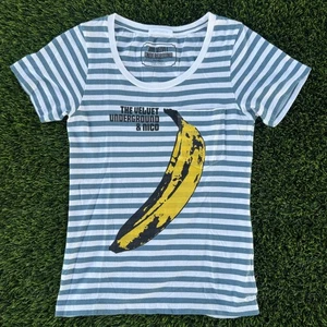 Hysteric Glamour The Velvet Underground & Nico Striped Banana T-shirt Sz Free - Picture 1 of 12