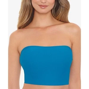 SALT + COVE Junior Bikini Tubino Top Blu Teal TAGLIA MEDIA Nuovo - Foto 1 di 4