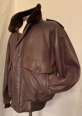 BROOKS BROTHERS MEN'S BOMBER JACKET, FRENCH LAMB & SHEARLING, MINT COND, sz 40 - Image 1 of 4