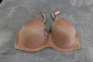 Victoria's Secret 34DDD Beige Praline Smooth Lightly Lined Plunge Demi Bra - Picture 1 of 5