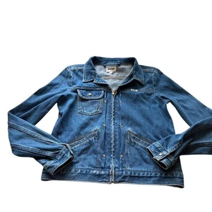 Wrangler Anthropologie Vintage Style Heritage Blue Denim Jacket Womens Small - Picture 1 of 5