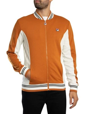 Fila Men's Settanta Baseball Track Jacket, Orange - Image 1 of 4