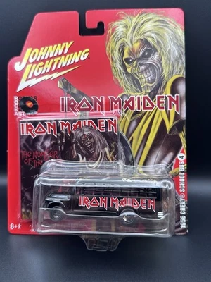 Johnny Lightning(2005)Rock Art Iron Maiden 1956 Chevy School Bus 1:64Car&Record - Image 1 of 2
