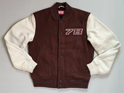 Diesel Mens Padded bomber jacket in wool and leather WORLDWIDE SHIPPING FTP 1015 - Image 1 of 4