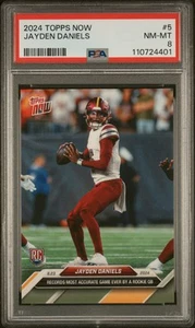 2024 Topps Now Jayden Daniels #5 PSA 8 - Picture 1 of 2