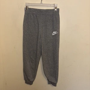 Nike Boy’s 6 -7 Years 116 - 122 cm Fleece Joggers Electric Waist Logo Gray  - Picture 1 of 3