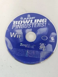 wii amf bowling pinbusters disc only HEAVILY SCRATCHED - Picture 1 of 2