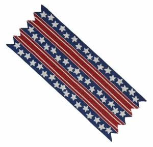 PIER1 36" PATRIOTIC RED, WHITE AND BLUE BEADED TABLE RUNNER BNWT - Picture 1 of 1