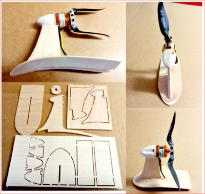 Motoraufsatz für Segelflugmodelle, passend z.B. Filou, Jolly einteilige Flächen - Bild 1 von 4