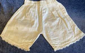 Antique White Cotton Doll Pantaloons for Antique, Vintage or Early Doll - Picture 1 of 4