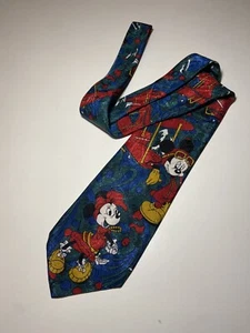 Vintage Disney Mickey & Minnie Mouse Neck Tie | Paisley Design | Aeroplane - Picture 1 of 10