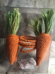 4pc Napkin Ring Elegant Decorative Easter Banquet Party Carrot Napkin Buckle - Picture 1 of 5
