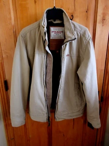 ABERCROMBIE & FITCH VTG SIZE M BARN CHORE COAT CAMEL WOOL LINING COTTON TWILL - Picture 1 of 12