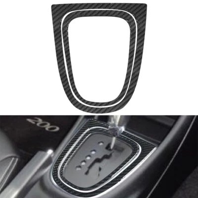 Cubierta de cuadro de cambio de marchas de fibra de carbono 2 piezas para Chrysler 200 2011-14 Foto 1 de 4