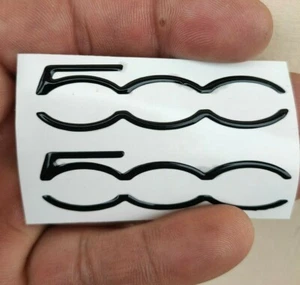 Coppia adesivi resinati 3D logo fiat 500 - Imagen 1 de 6