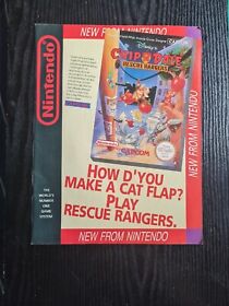CHIP & DALE RESCUE RANGERS NES GAME MAGAZINE ADVERT 9X12" MINI POSTER