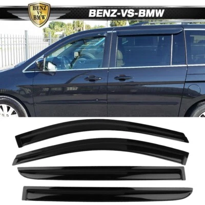 Se adapta a 05-10 Honda Odyssey viseras de ventana de humo ventilación sol protector de lluvia 4 piezas acrílico Foto 1 de 4