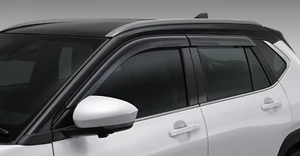GENUINE SUN VISOR WIND DEFLECTOR BLACK FIT TOYOTA YARIS CROSS 2023 - 2025 - Picture 1 of 3