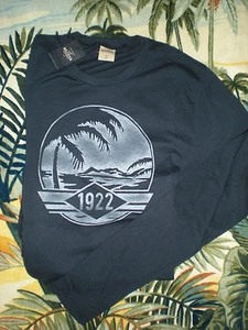 NWT HOLLISTER SOFT VINTAGE SURF SHOP GAPHIC BEACH L/S T-SHIRT NAVY BLUE SMALL - Picture 1 of 3