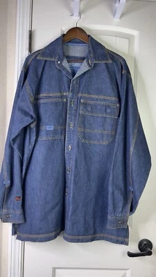 Camisa De Colección Fubu Denim Abotonada LL COOL J Daymond John Hip Hop Street Wear Talla L Foto 1 de 4