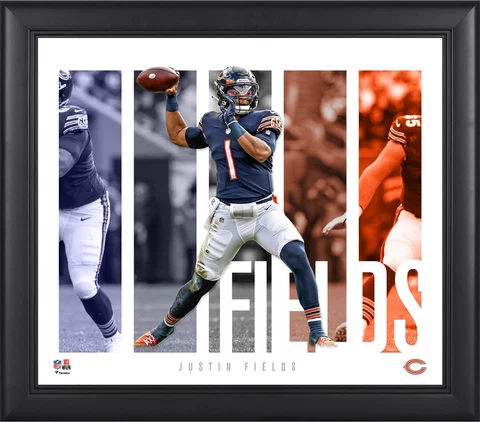 Justin Fields Chicago Bears 15" x 17" Player Panel Collage Cover
