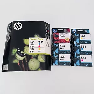 HP Genuine 564 Value Pack Set of 6x Ink Cartridges - New Sealed - Aus Postage - Picture 1 of 10