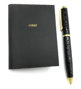JOKES MINI Notebook Journal Leather Cover Black - Picture 1 of 7