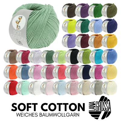 Lana Grossa SOFT COTTON 50 g weiches Mischgarn für höchsten Tragekomfort 140 m - Bild 1 von 4
