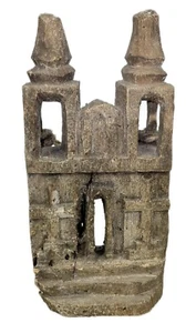 11” Wood Primitive Church Cathedral Basilica Iglesia Wall Decor Figurine Folk Ar - Picture 1 of 8