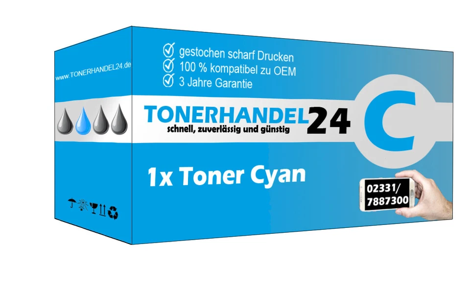 1x Toner Cyan 125A CB541A kompatibel für HP Laserjet CP1510 CP1514n CP1515n - Bild 1 von 1