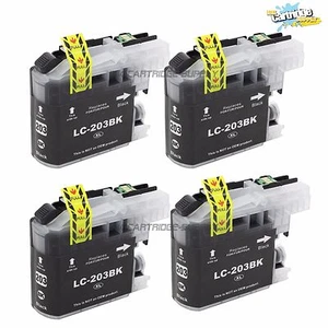 4 Pack LC203XL Black Ink For Brother MFC-J460DW J480DW J680DW J485DW J880DW - Picture 1 of 1