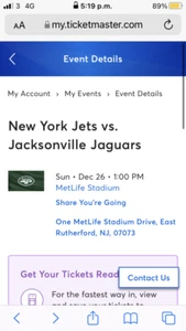 New York Jets vs Jacksonville Jaguars 2 Tickets Section 338 - Picture 1 of 2