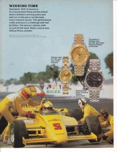 1990 Rolex Thunderbird Oyster Datejust Chronometer Print-Ad/Al Unser Jr Indy 500 - Picture 1 of 1