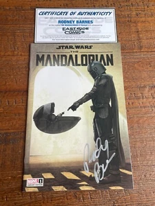 STAR WARS THE MANDALORIAN #1 MIKE MAYHEW VARIANT-A RODNEY BARNES SIGNED COA HOT! - Picture 1 of 2