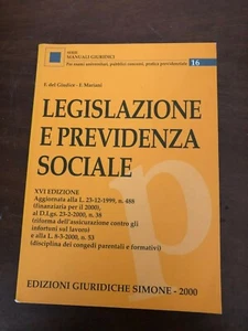 Legislazione e previdenza sociale di Del Giudice e Mariani 2000 - Imagen 1 de 1
