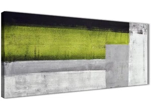 Lime Green Grey Painting Living Room Canvas Accessories - Abstract 1424 - 120cm - Picture 1 of 4