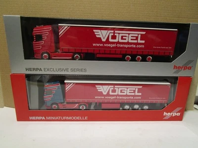 HERPA  953801 + 315418---      SZ ---    Sped. VÖGEL     ---   SCANIA + MB - Bild 1 von 4