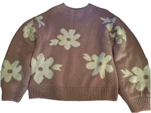 Carters 6/6x Girls Sweater, Purpl With Hearts - Picture 1 of 4