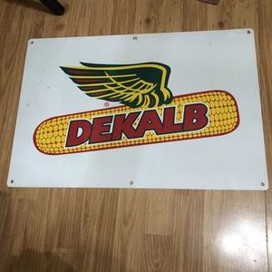 ORIGINAL DEKALB ASGROW 2 SIDED METAL SEED ADVERTISING METAL SIGN 24” X 16” - Picture 1 of 4